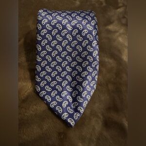 Steffano Ricci.  Italy 100% Silk Necktie - blue tan - 3 1/2"…